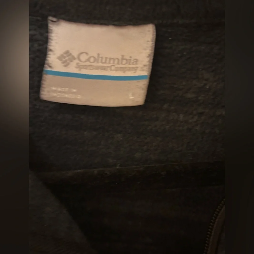 Columbia Dark Heather Black Full‑Zip Fleece Jacket - Picture 4 of 4